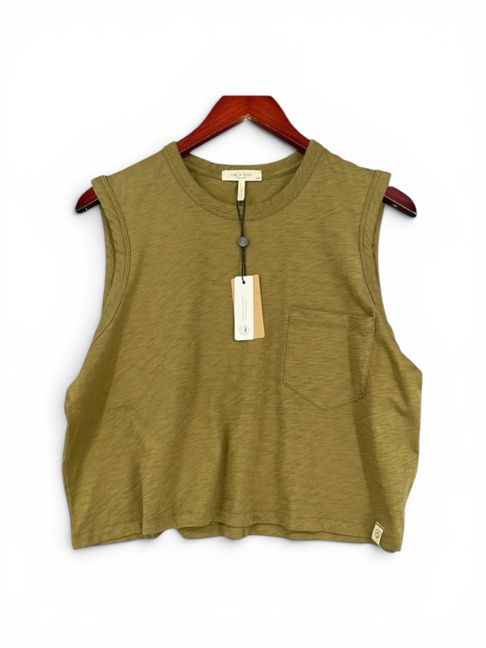 Rag & Bone Mini Slub Pocket Tank Organic Pima Cotton Women’s Medium
